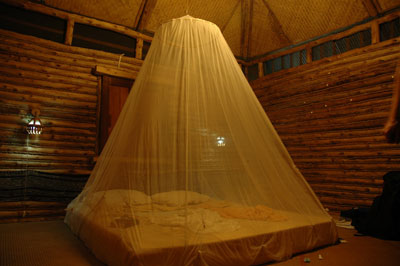 Himmelbett in Bambus