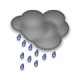 mostly cloudy